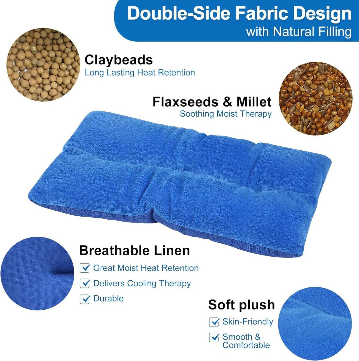 Microwave Heating Pad, Microwavable Versatile Cold/Heated Neck and Shoulder Wrap