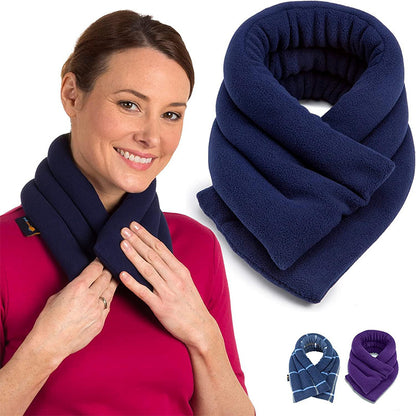 Microwave Heating Pad,Microwavable Heated Neck and Shoulder Wrap with Flaxseed and Lavender