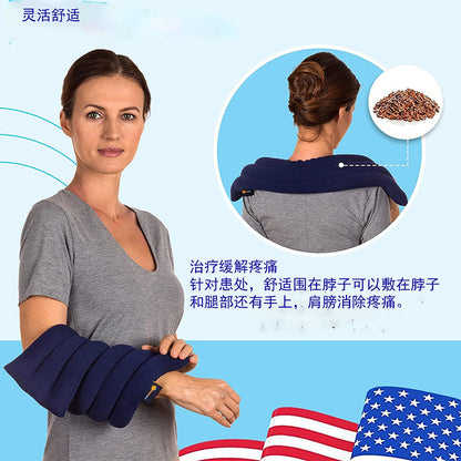 Microwave Heating Pad,Microwavable Heated Neck and Shoulder Wrap with Flaxseed and Lavender