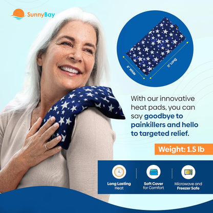 Small Microwave Heating Pad, Microwavable Versatile Cold/Heated Neck and Shoulder Wrap