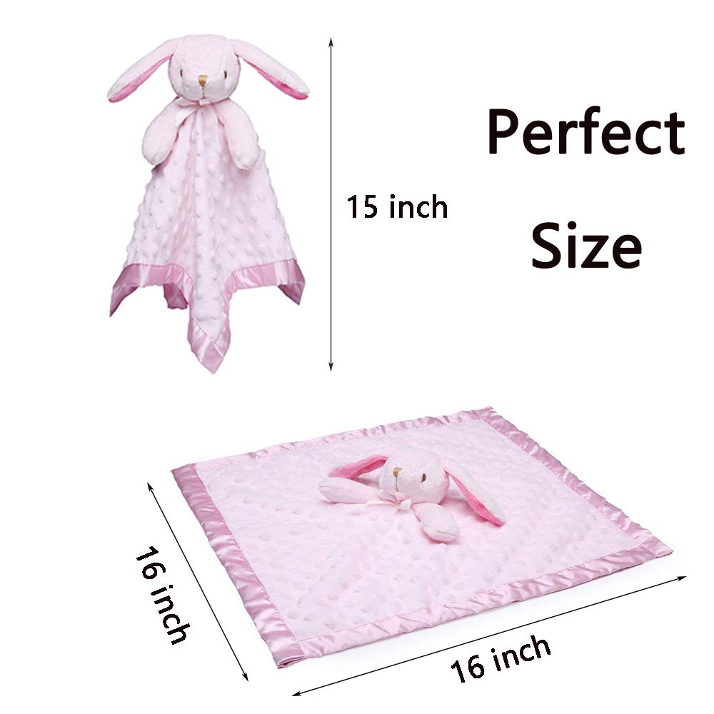 Babies Bunny Security Blanket Girl Newborn Non-Toxic Soft ecurity Baby Comforter Blanket Toy